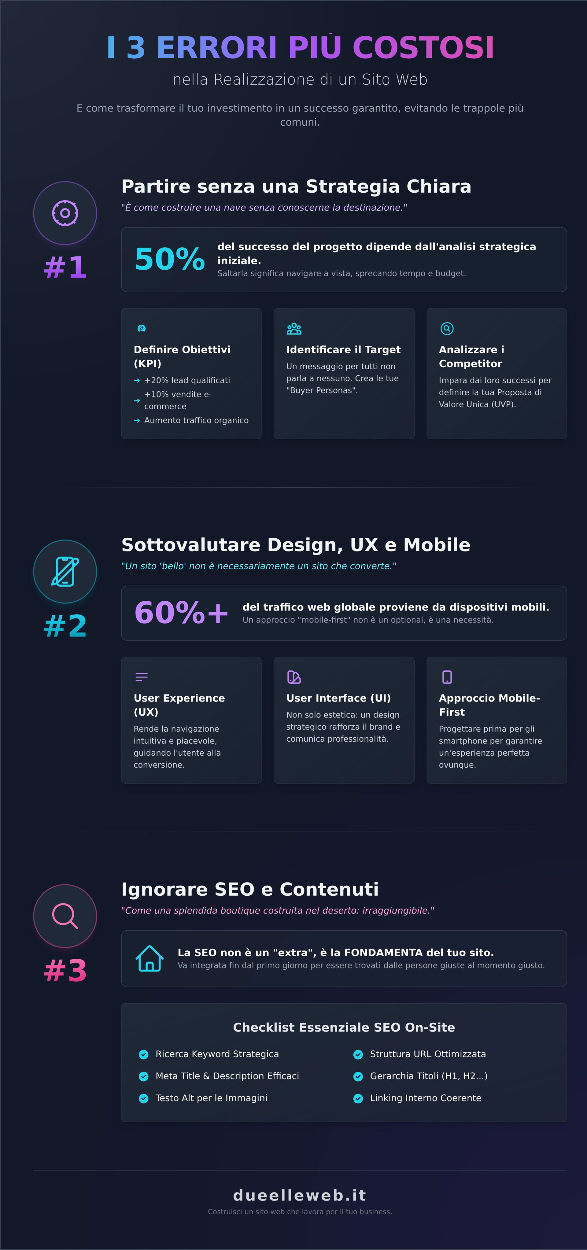 Realizzazione Siti Web: 5 Errori da Evitare per un Progetto di Successo