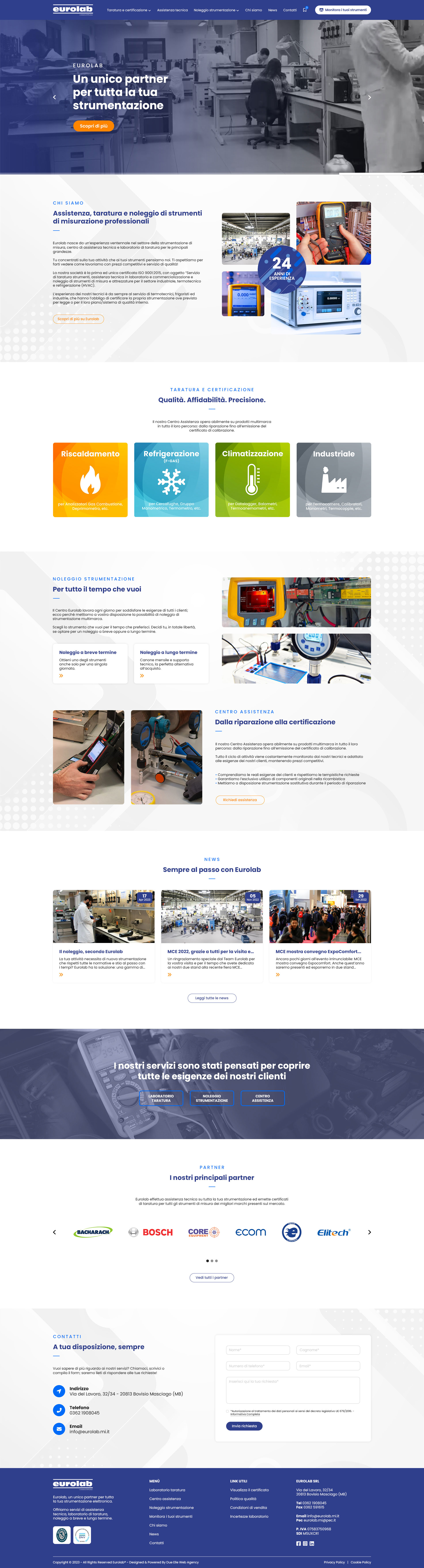 Sito in Scrolling - Eurolab