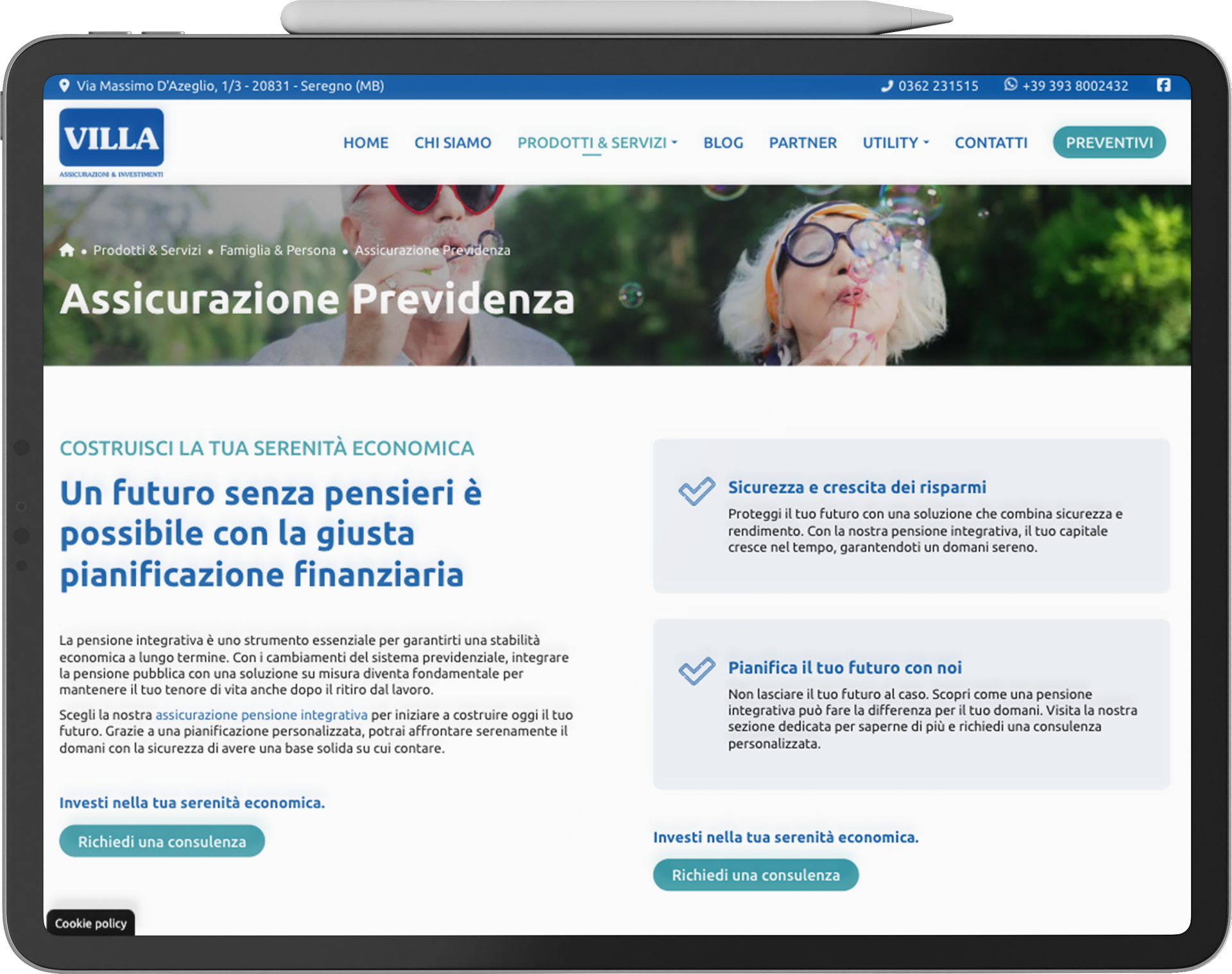 Caso Studio: Villa Assicurazioni - Due Ele Communication